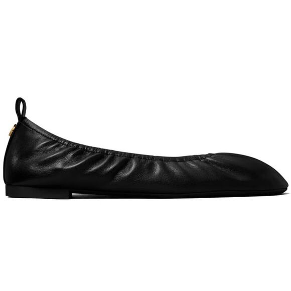 Tory Burch Eddie 2.0 Women's Black Leather Ballet Flats Size 8 MSRP $283 - Picture 4 of 4